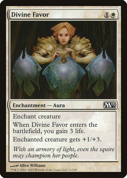 This Is An Image Of The Magic The Gathering Card Divine Favor From The Set Magic 2015 - Designed By Artist Allen Williams