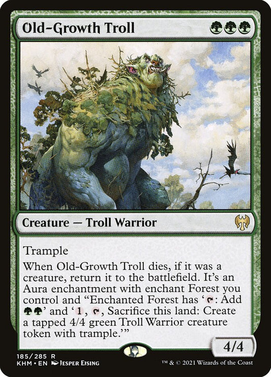 This Is An Image Of The Magic The Gathering Card Old-Growth Troll From The Set Kaldheim - Designed By Artist Jesper Ejsing