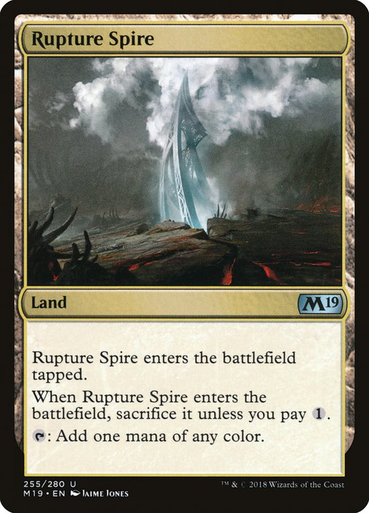 This Is An Image Of The Magic The Gathering Card Rupture Spire From The Set Commander Legends - Designed By Artist Jaime Jones