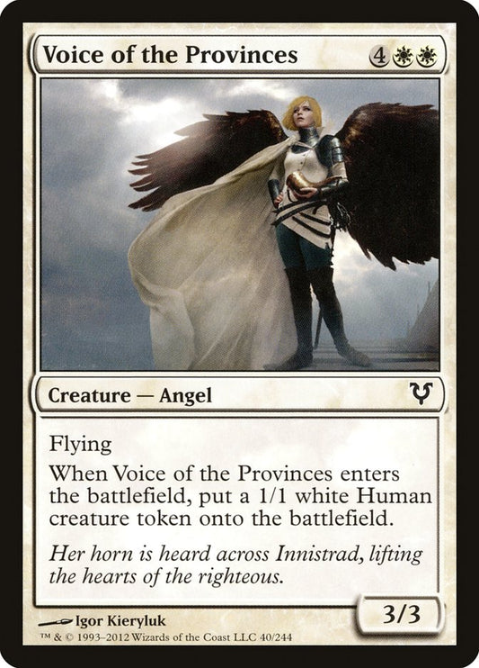 This Is An Image Of The Magic The Gathering Card Voice of the Provinces From The Set Jumpstart - Designed By Artist Igor Kieryluk