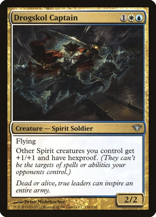 This Is An Image Of The Magic The Gathering Card Drogskol Captain From The Set Crimson Vow Commander - Designed By Artist Cristi Balanescu