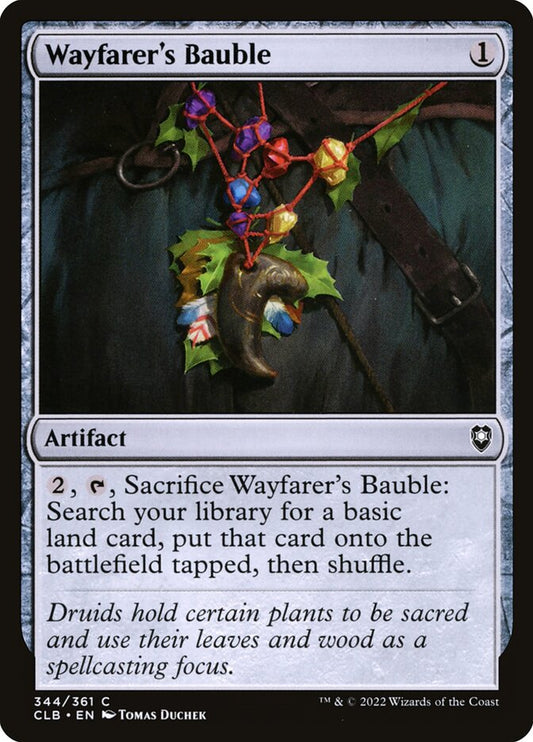 This Is An Image Of The Magic The Gathering Card Wayfarer's Bauble From The Set Tarkir: Dragonstorm Commander - Designed By Artist Tomas Duchek