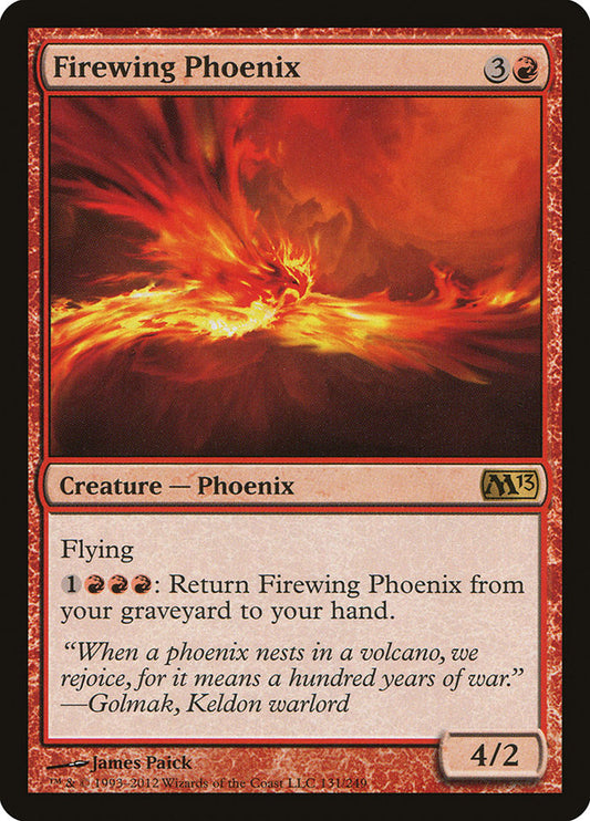 This Is An Image Of The Magic The Gathering Card Firewing Phoenix From The Set Ultimate Masters - Designed By Artist James Paick