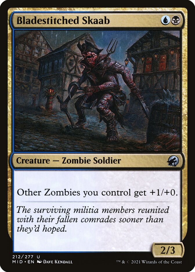 This Is An Image Of The Magic The Gathering Card Bladestitched Skaab From The Set Innistrad Remastered - Designed By Artist Dave Kendall