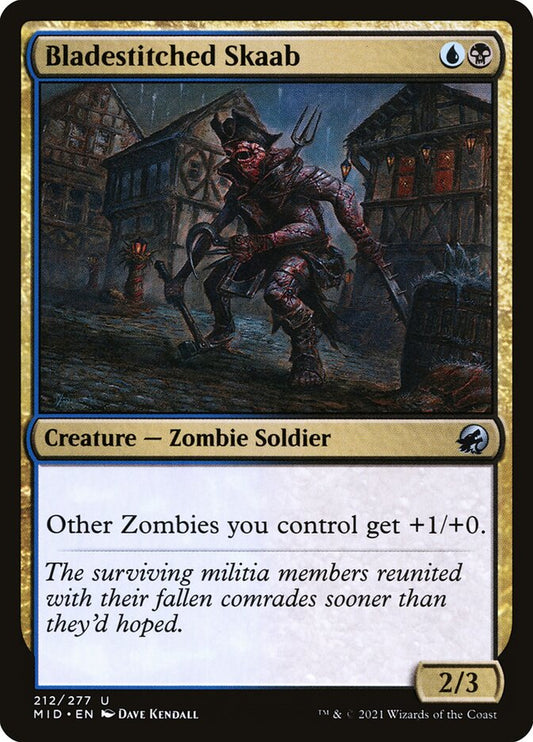 This Is An Image Of The Magic The Gathering Card Bladestitched Skaab From The Set Innistrad Remastered - Designed By Artist Dave Kendall