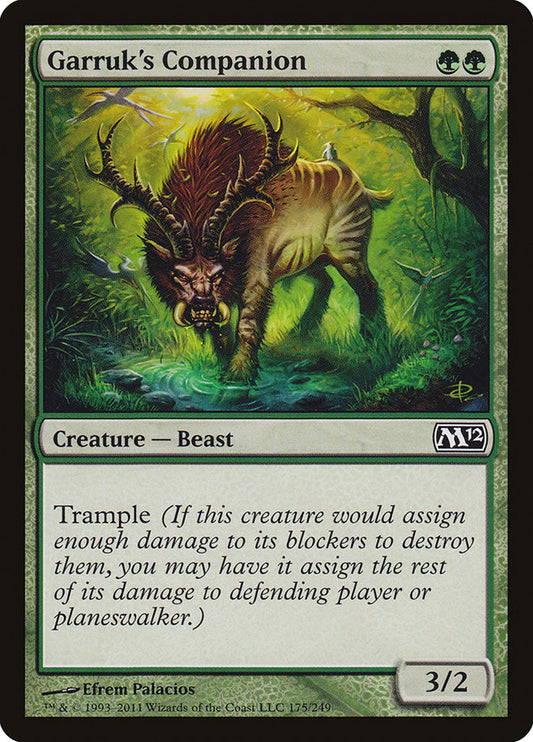 This Is An Image Of The Magic The Gathering Card Garruk's Companion From The Set Magic 2012 - Designed By Artist Efrem Palacios