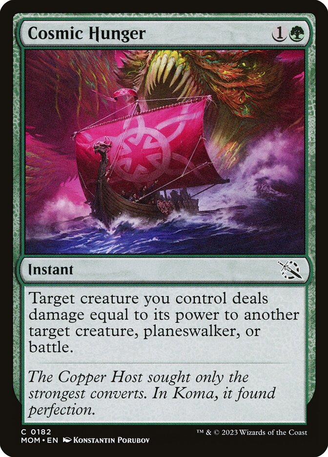This Is An Image Of The Magic The Gathering Card Cosmic Hunger From The Set March of the Machine - Designed By Artist Konstantin Porubov