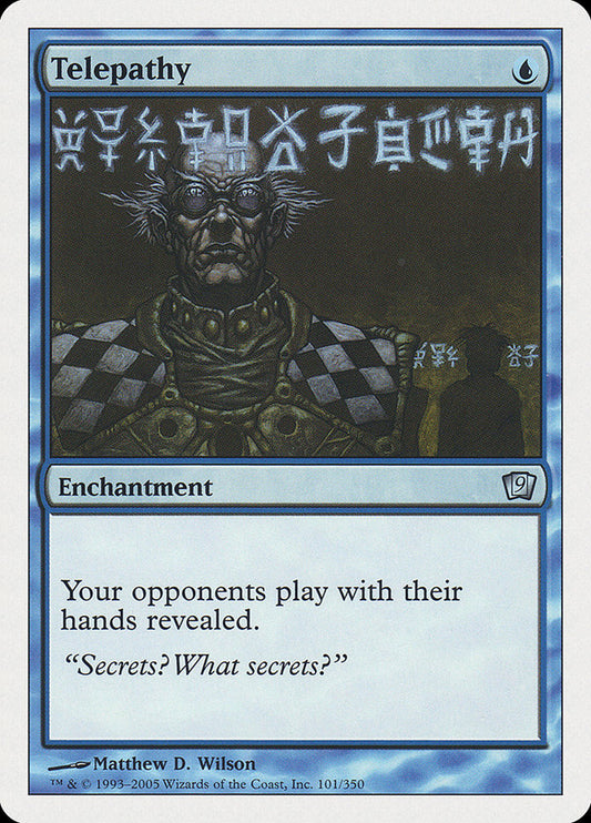 This Is An Image Of The Magic The Gathering Card Telepathy From The Set Magic 2010 - Designed By Artist Matthew D. Wilson