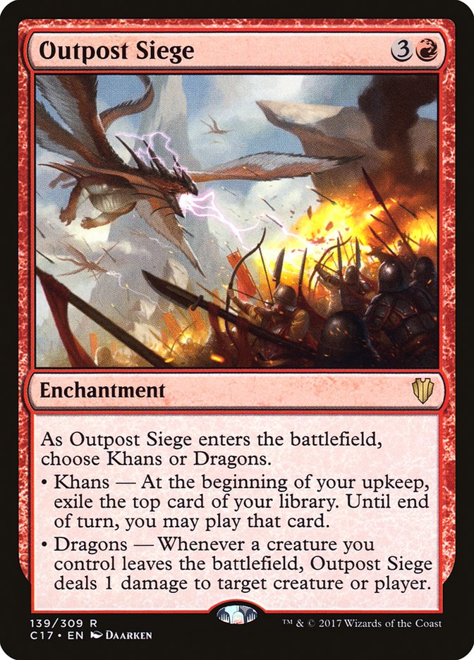 This Is An Image Of The Magic The Gathering Card Outpost Siege From The Set Commander Legends: Battle for Baldur's Gate - Designed By Artist Daarken