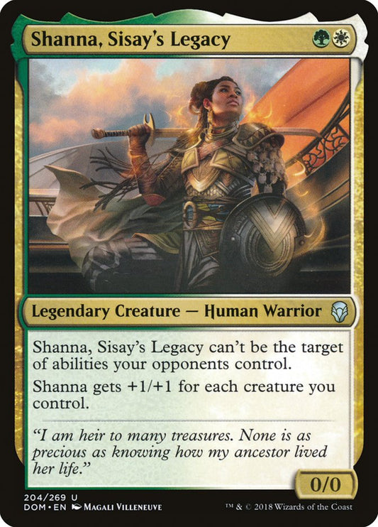 This Is An Image Of The Magic The Gathering Card Shanna, Sisay's Legacy From The Set Dominaria - Designed By Artist Magali Villeneuve