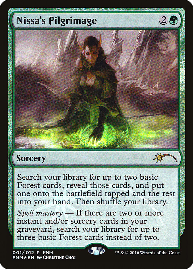 This Is An Image Of The Magic The Gathering Card Nissa's Pilgrimage From The Set Commander 2017 - Designed By Artist Matt Stewart