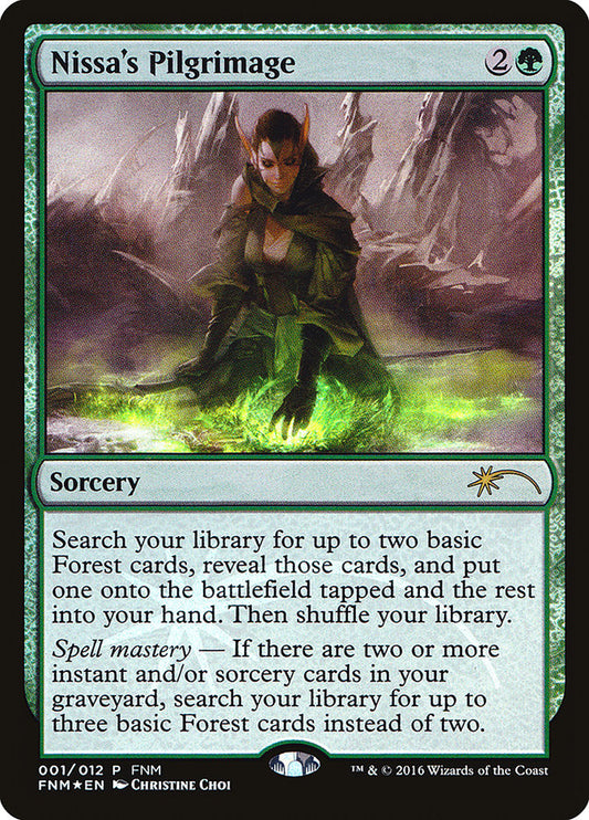 This Is An Image Of The Magic The Gathering Card Nissa's Pilgrimage From The Set Commander 2017 - Designed By Artist Matt Stewart