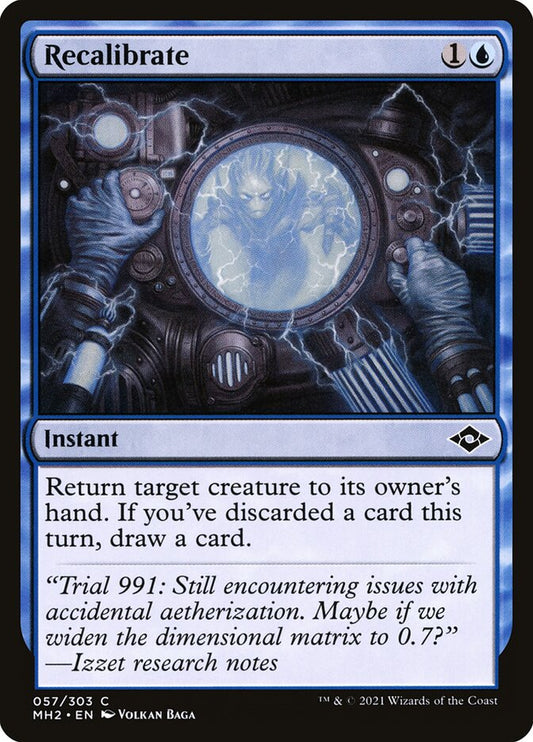 This Is An Image Of The Magic The Gathering Card Recalibrate From The Set Modern Horizons 2 - Designed By Artist Volkan Baǵa