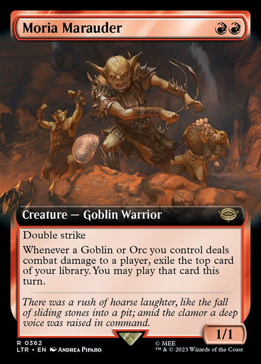 This Is An Image Of The Magic The Gathering Card Moria Marauder From The Set The Lord of the Rings: Tales of Middle-earth - Designed By Artist Andrea Piparo