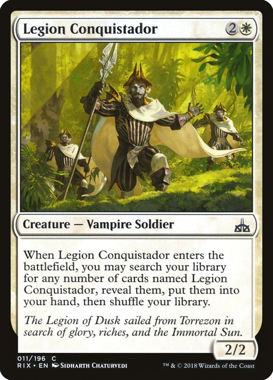 This Is An Image Of The Magic The Gathering Card Legion Conquistador From The Set Rivals of Ixalan - Designed By Artist Sidharth Chaturvedi