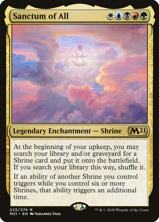 This Is An Image Of The Magic The Gathering Card Sanctum of All From The Set Core Set 2021 - Designed By Artist Johannes Voss