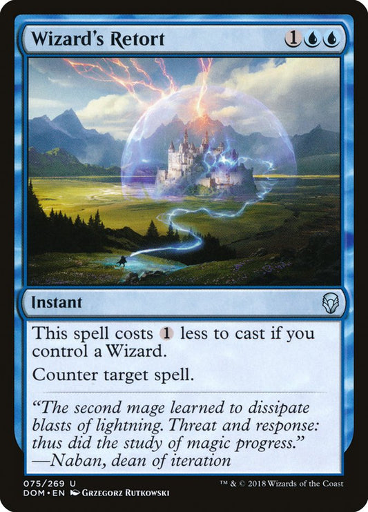 This Is An Image Of The Magic The Gathering Card Wizard's Retort From The Set Jumpstart - Designed By Artist Grzegorz Rutkowski