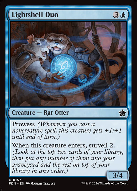 This Is An Image Of The Magic The Gathering Card Lightshell Duo From The Set Foundations - Designed By Artist Mariah Tekulve