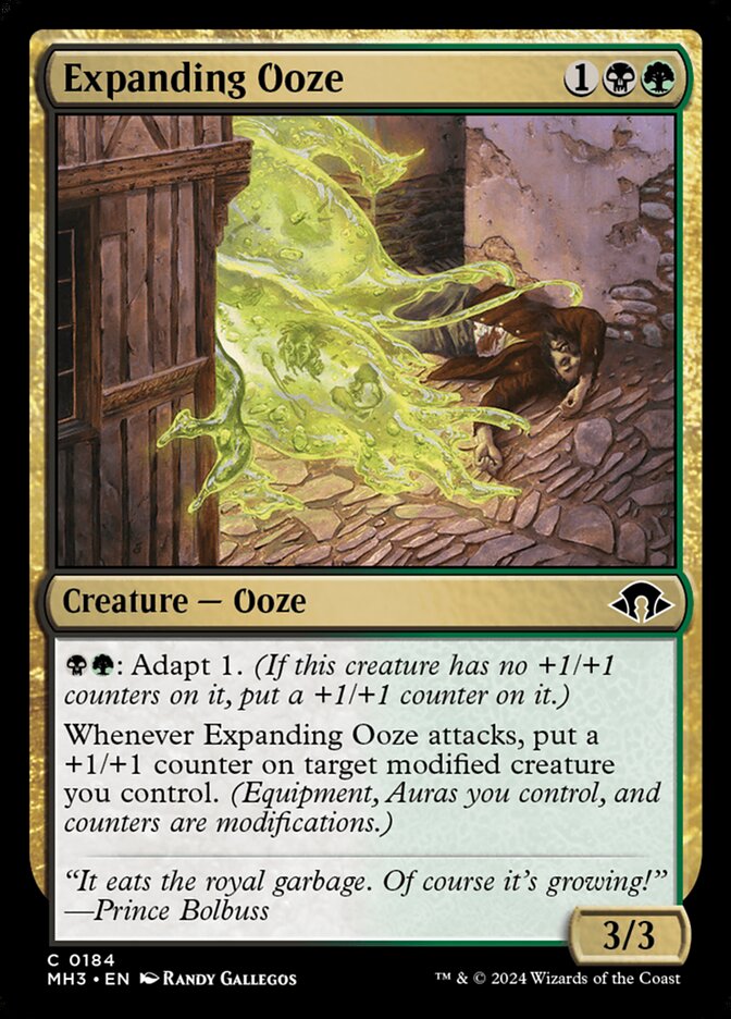 This Is An Image Of The Magic The Gathering Card Expanding Ooze From The Set Modern Horizons 3 - Designed By Artist Randy Gallegos