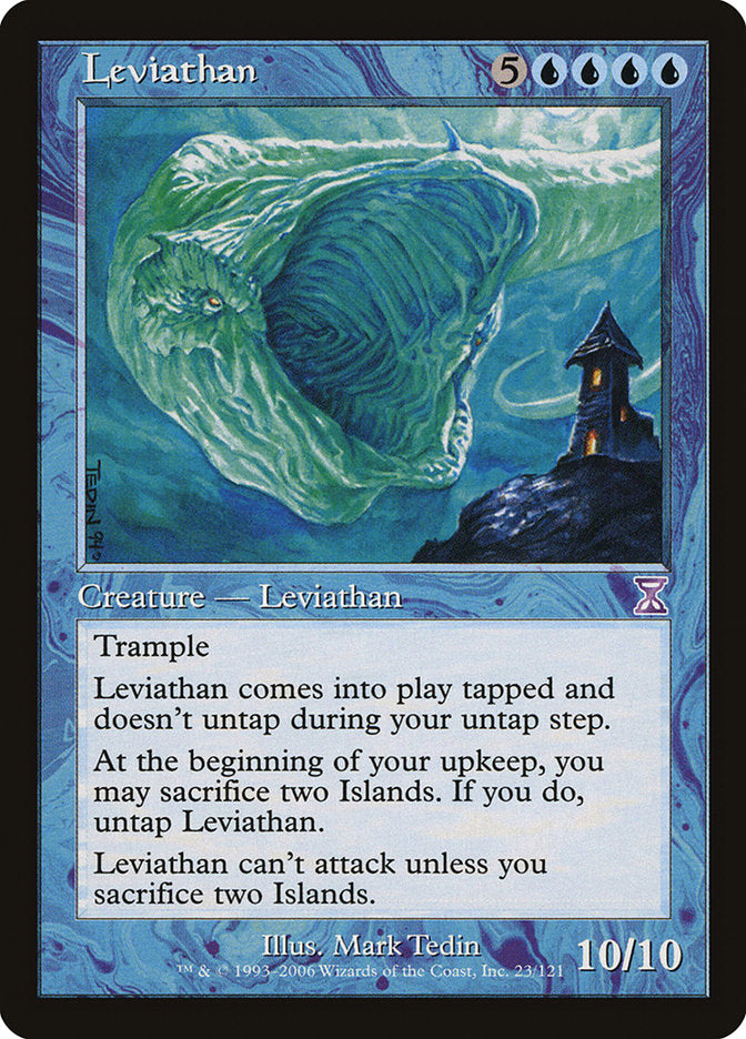 This Is An Image Of The Magic The Gathering Card Leviathan From The Set Time Spiral Timeshifted - Designed By Artist Mark Tedin