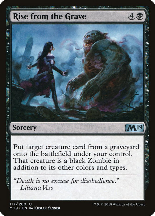 This Is An Image Of The Magic The Gathering Card Rise from the Grave From The Set Zendikar Rising Commander - Designed By Artist Kieran Yanner