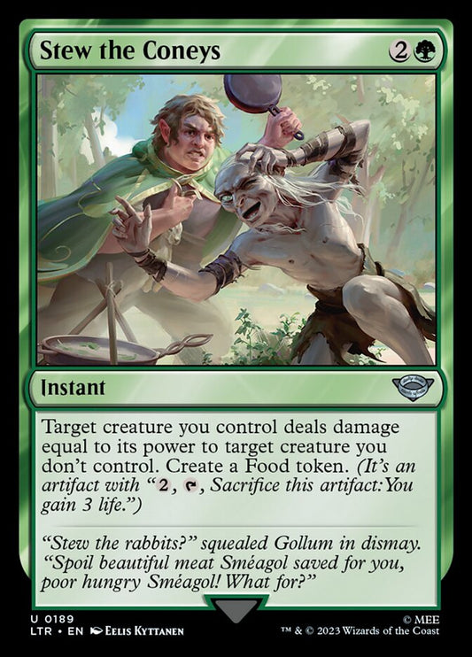 This Is An Image Of The Magic The Gathering Card Stew the Coneys From The Set The Lord of the Rings: Tales of Middle-earth - Designed By Artist Eelis Kyttanen