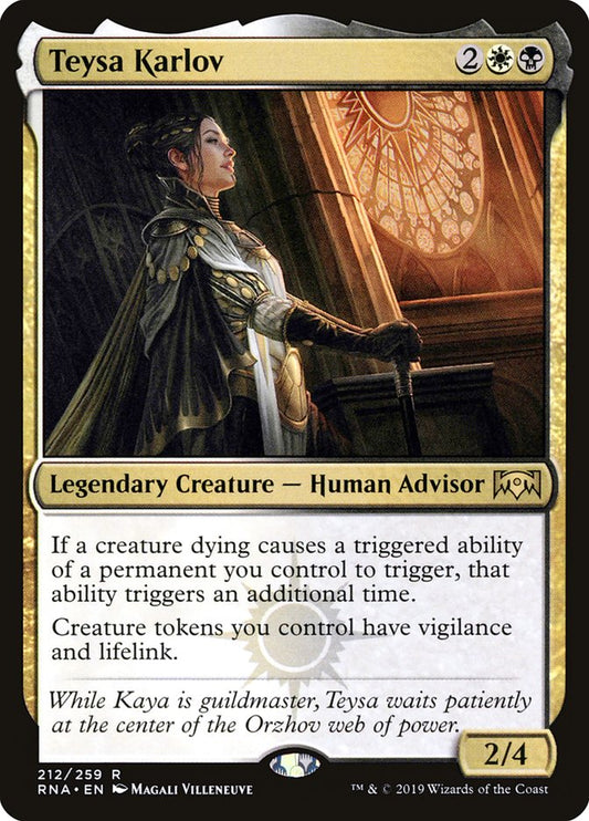 This Is An Image Of The Magic The Gathering Card Teysa Karlov From The Set Commander Masters - Designed By Artist Magali Villeneuve
