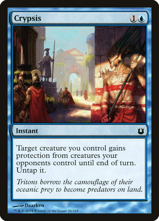 This Is An Image Of The Magic The Gathering Card Crypsis From The Set Born of the Gods - Designed By Artist Daarken