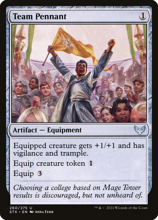 This Is An Image Of The Magic The Gathering Card Team Pennant From The Set Strixhaven: School of Mages - Designed By Artist Anna Fehr