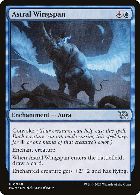 This Is An Image Of The Magic The Gathering Card Astral Wingspan From The Set March of the Machine - Designed By Artist Joseph Weston