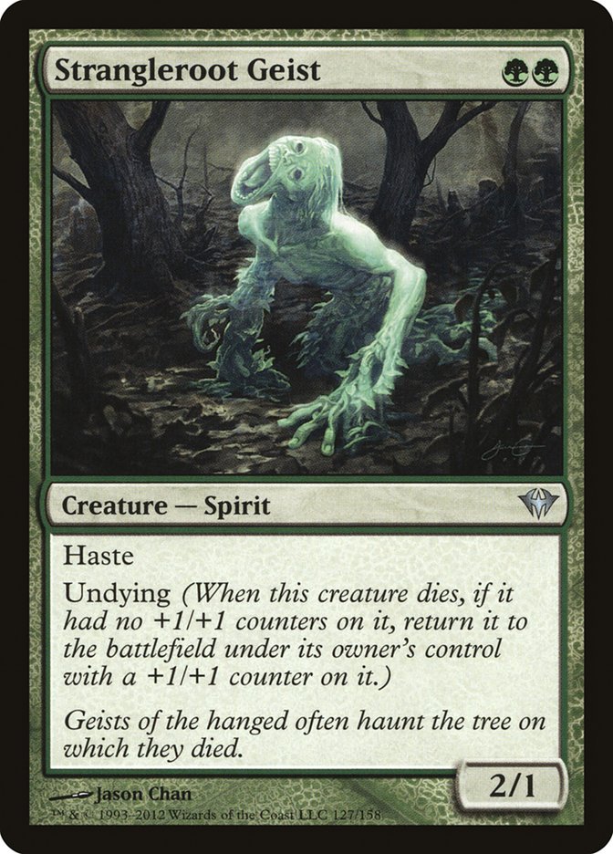 This Is An Image Of The Magic The Gathering Card Strangleroot Geist From The Set Dark Ascension - Designed By Artist Jason Chan