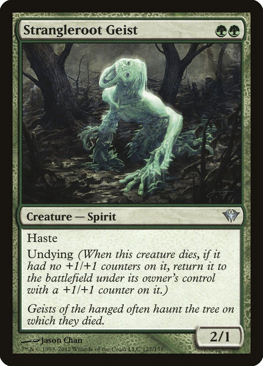 This Is An Image Of The Magic The Gathering Card Strangleroot Geist From The Set Dark Ascension - Designed By Artist Jason Chan
