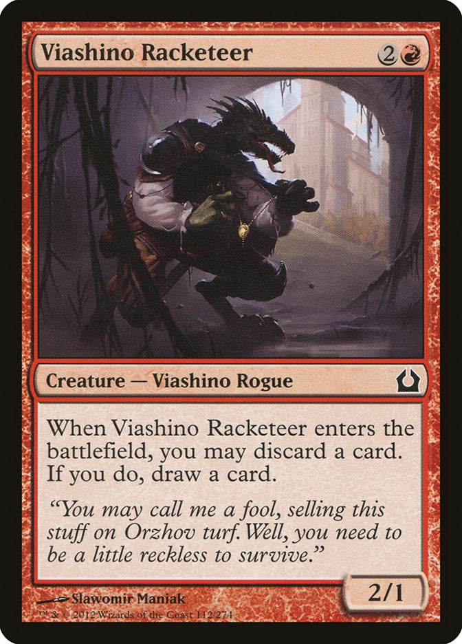 This Is An Image Of The Magic The Gathering Card Viashino Racketeer From The Set Return to Ravnica - Designed By Artist Slawomir Maniak