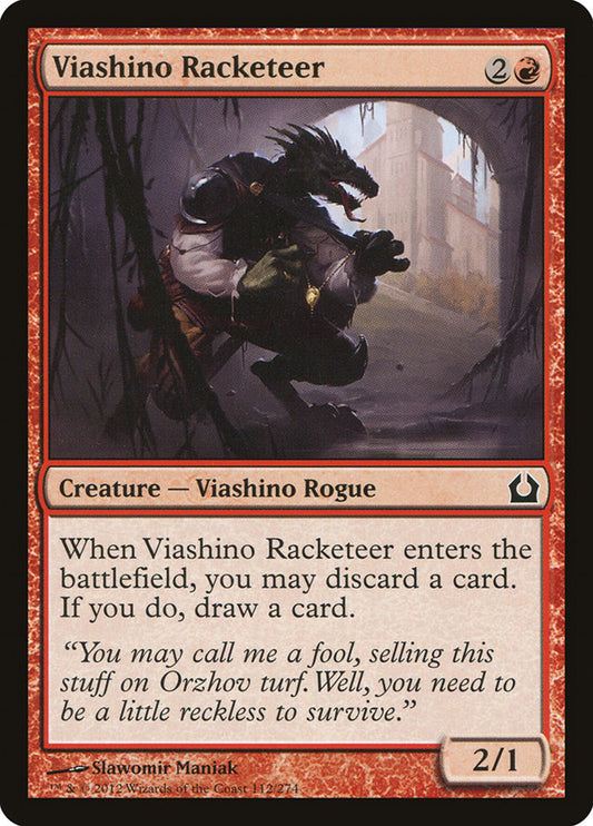 This Is An Image Of The Magic The Gathering Card Viashino Racketeer From The Set Return to Ravnica - Designed By Artist Slawomir Maniak