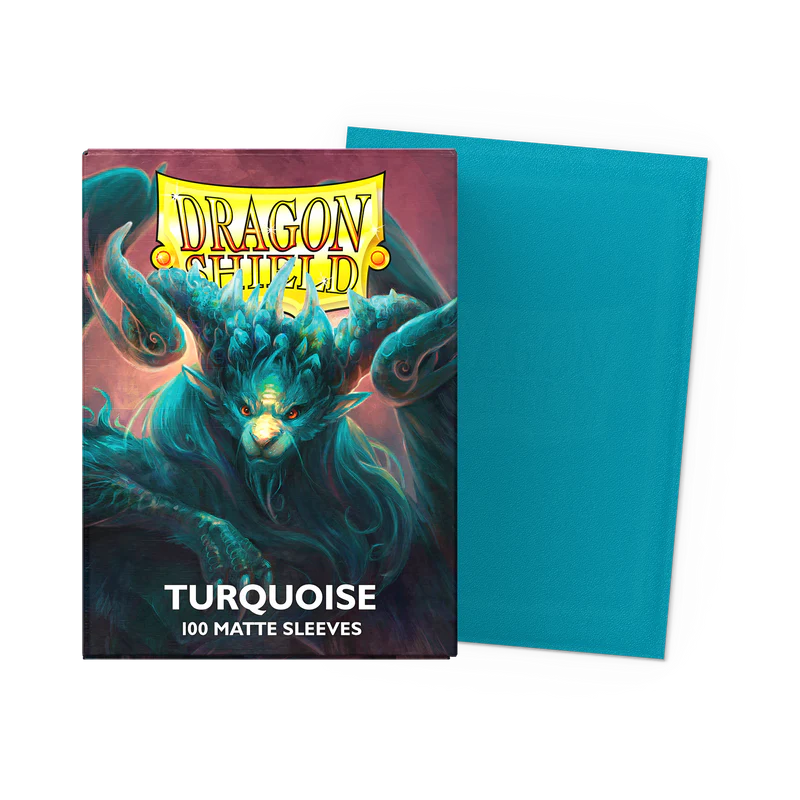 Matte Turquoise - Dragonshield - 100 Standard Size Sleeves