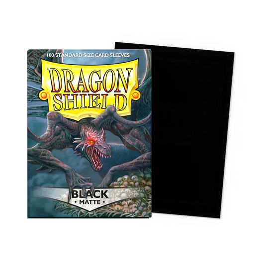 Matte Black - Dragonshield - 100 Standard Size Sleeves