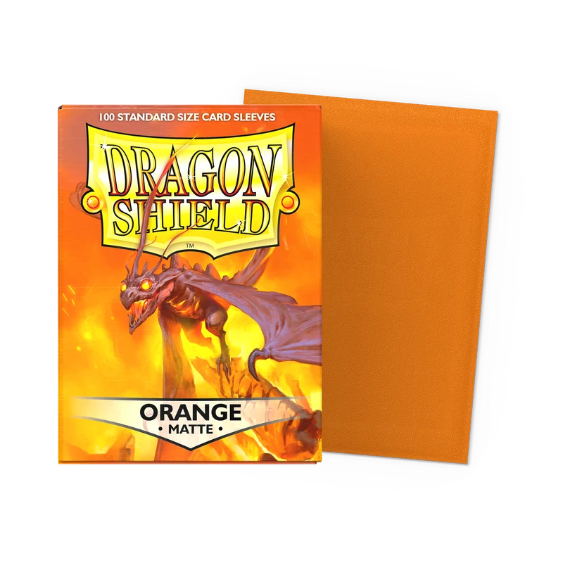 Matte Orange - Dragonshield - 100 Standard Size Sleeves