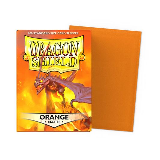 Matte Orange - Dragonshield - 100 Standard Size Sleeves