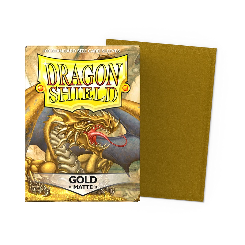 Matte Gold - Dragonshield - 100 Standard Size Sleeves