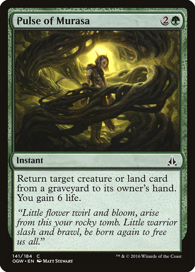This Is An Image Of The Magic The Gathering Card Pulse of Murasa From The Set Commander 2021 - Designed By Artist Matt Stewart