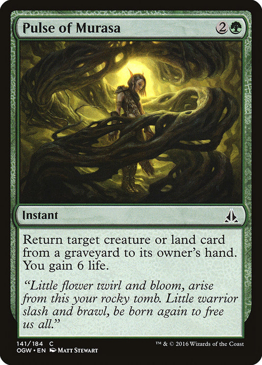 This Is An Image Of The Magic The Gathering Card Pulse of Murasa From The Set Commander 2021 - Designed By Artist Matt Stewart
