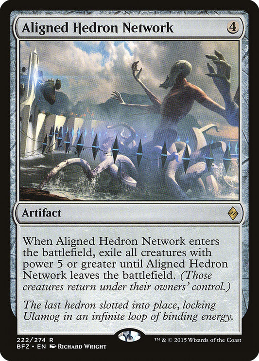 This Is An Image Of The Magic The Gathering Card Aligned Hedron Network From The Set Battle for Zendikar - Designed By Artist Richard Wright