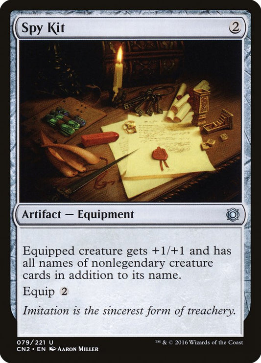 This Is An Image Of The Magic The Gathering Card Spy Kit From The Set Conspiracy: Take the Crown - Designed By Artist Aaron Miller