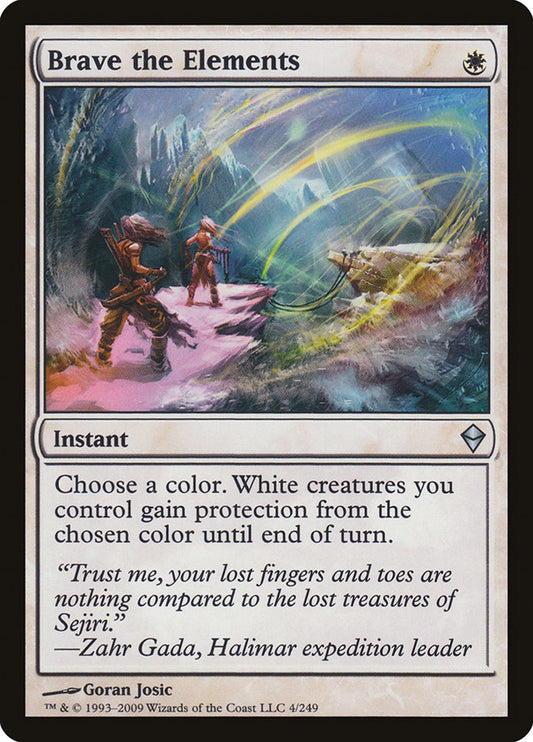 This Is An Image Of The Magic The Gathering Card Brave the Elements From The Set Commander 2014 - Designed By Artist Goran Josic