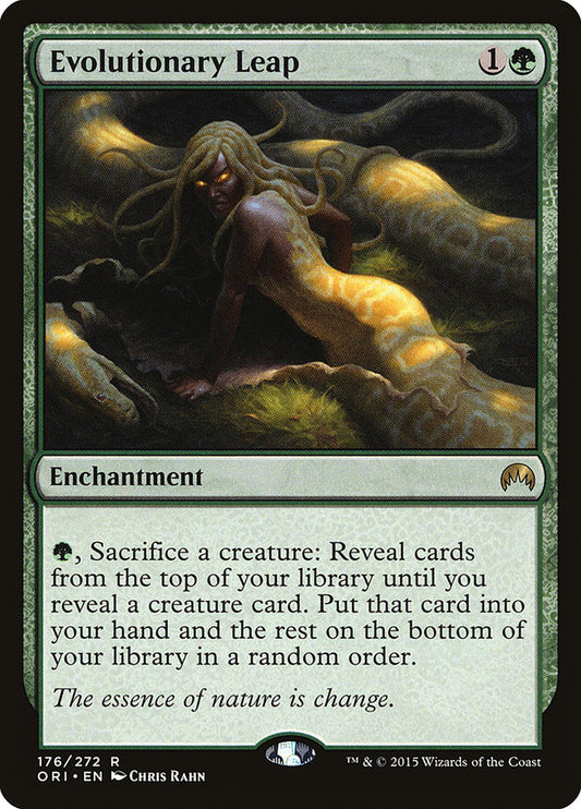 This Is An Image Of The Magic The Gathering Card Evolutionary Leap From The Set New Capenna Commander - Designed By Artist Chris Rahn