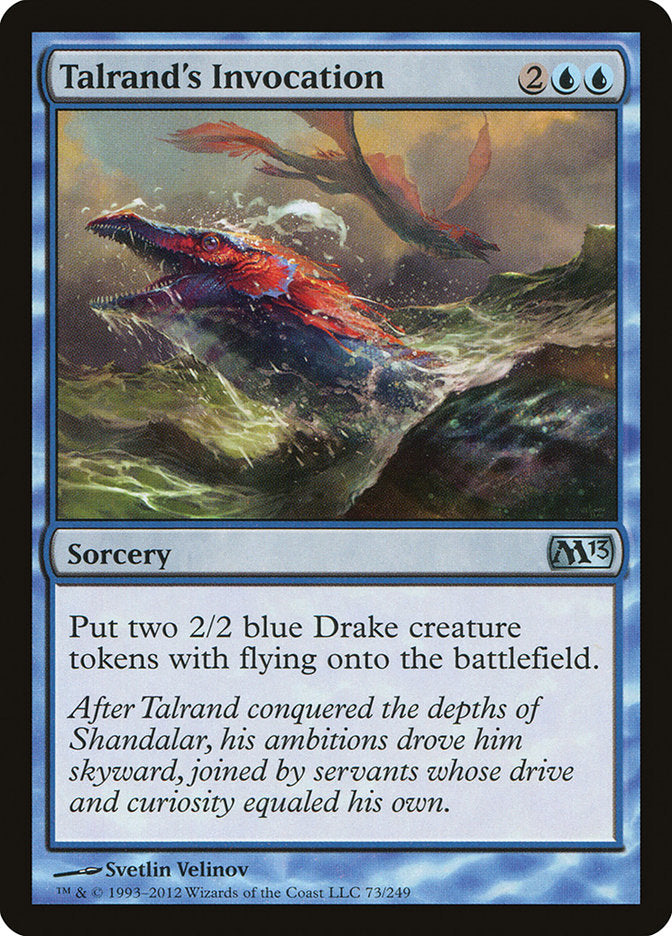This Is An Image Of The Magic The Gathering Card Talrand's Invocation From The Set New Capenna Commander - Designed By Artist Svetlin Velinov