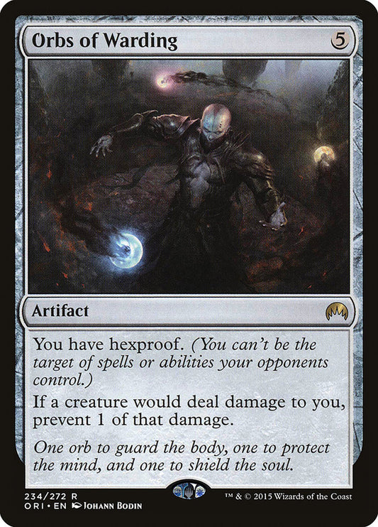 This Is An Image Of The Magic The Gathering Card Orbs of Warding From The Set Magic Origins - Designed By Artist Johann Bodin