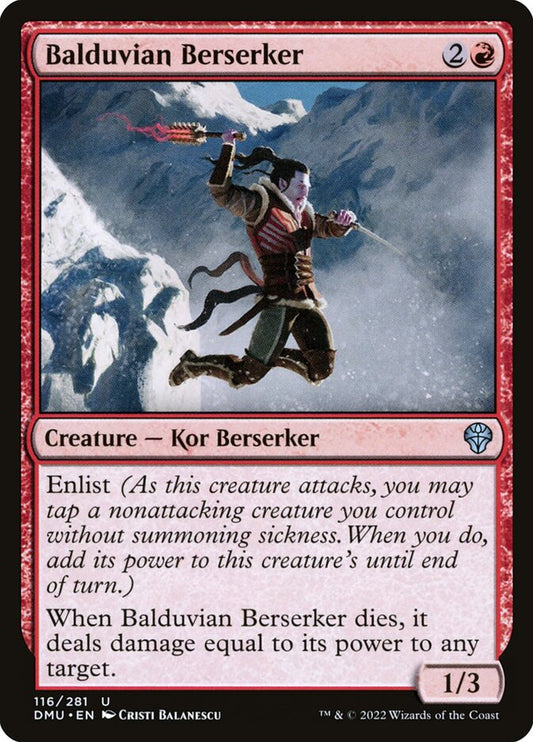 This Is An Image Of The Magic The Gathering Card Balduvian Berserker From The Set Dominaria United - Designed By Artist Cristi Balanescu
