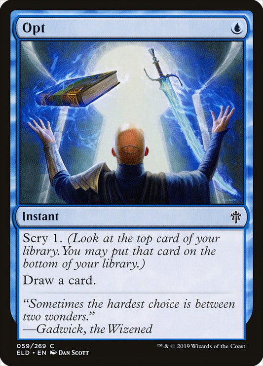 This Is An Image Of The Magic The Gathering Card Opt From The Set Tarkir: Dragonstorm Commander - Designed By Artist Craig J Spearing