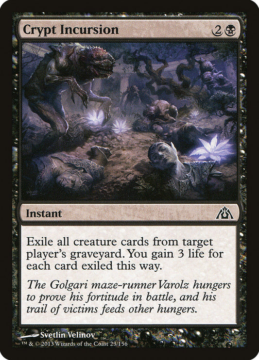 This Is An Image Of The Magic The Gathering Card Crypt Incursion From The Set Dragon's Maze - Designed By Artist Svetlin Velinov